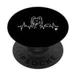 Funny And Cute Border Collie Heartbeat Herding Dogs PopSockets Swappable PopGrip