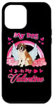 iPhone 12 Pro Max My Dog Is My Valentine Funny St Bernard Dog Valentines Day Case