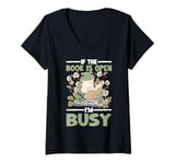 Womens If The Book Is Open I'm Busy Bookworm Life V-Neck T-Shirt