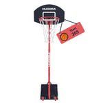 HUDORA Start Pied de Basket 205 - Panier de Basket réglable en Hauteur 165-205 cm - Panier de Basket Mobile avec Support pour Enfants & Adolescents - Panier de Basket sur Pied Outdoor avec roulettes