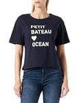 Petit Bateau T-Shirt Le Boxy Large en Coton Femme S