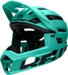 BELL Super Air R Spherical Casque de vélo Adulte Unisexe, Turquoise Mat/Noir, L