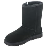 UGG W Classic Short Bailey Zip Boot, Black, 8 UK Child