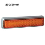 LED Blinkerslampa 200mm Amber | Chrome