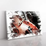 Big Box Art Cello Instrument (1) V3 Canvas Wall Art Print Ready to Hang Picture, 76 x 50 cm (30 x 20 Inch), Multi-Coloured