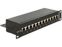 DELOCK – 10" Patch Panel with 12 Ports Cat.6A black (43310)