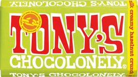 2 x Tony’s Chocolonely Creamy Hazelnut Crunch Chocolate Bar, BBE 04/24 - 6/24