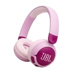 JBL Junior 320 BT, Casque Supra-auriculaire sans Fil pour Enfants, avec Microphone intégré, Bluetooth, Safe Sound, Coussinets Confortables, Set d'autocollants, Design Pliable, Violet