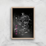 Squid Game Front Man Glitch Giclee Art Print - A4 - Wooden Frame