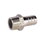 Raccord cannelé inox droit à visser M 1" 1/2 Ø 40 mm Sféraco