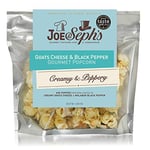 Joe & Seph's Goats Cheese & Black Pepper Popcorn Snack Pack - 1 x 32g Bag | Handmade in UK | Gluten Free | Air-popped | On the go snack - 1x 32g