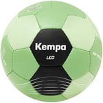 Kempa Leo ballon de handball enfant ballon d'entraînement - résistant et agréable au toucher - ballon pour enfants et adultes - dessus adhérent, menthe/noir, 2