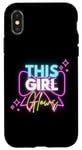 iPhone X/XS This Girl Glows For Kids Tie Dye Bright Colors 80's and 90's Case