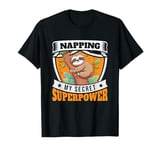 Napping Superpower Power Nap Lazy Pajama Day Sleep Sloth T-Shirt