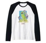 Rugrats Iconic Reptar Being Reptar Vintage Retro Big Poster Raglan Baseball Tee