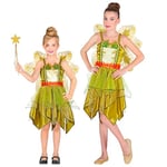 WIDMANN MILANO PARTY FASHION - Costume enfant fée des bois, robe, ailes, elfe, conte de fées, carnaval