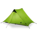 3F UL GEAR Lanshan Tente de Camping 2 Personnes Ultra légère 3 Saisons Professionnelle en silnylon 15D 4 Saisons (2P Vert 3 Saisons)