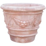 Biscottini - pot festonné en terre cuite de toscane DIAM.68X49 cm Made in Italy