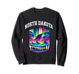North Dakota Aurora Borealis Northern Lights Vacation Sweatshirt