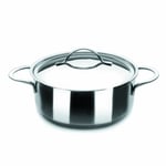 IBILI - Casserole avec couvercle Noah, 24 cm, Acier inoxydable 18/10, Compatible avec l’induction