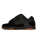 DC Shoes Homme Chaussures de Skate Stag Low Top Basket, Gum Noir, 42.5 EU