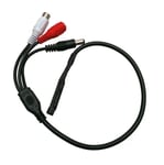 CCTV SECURITY CAMERA INLINE AUDIO MICROPHONE WITH LOOP THROUGH POWER