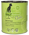 Dogz finefood Nourriture pour Chien No. 4 Poule et Faisan 800 g, Lot de 6 (6 x 800 g)