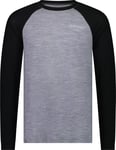 Mons Royale Men's Icon Merino Raglan Long Sleeve Grey Heather / Black, M