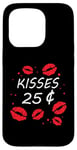 Coque pour iPhone 15 Pro Bisous 25 Cents Love Heart Funny Valentines Day