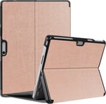 Coque Compatible Avec Microsoft Surface Pro 11/Pro 10/Pro 9, Housse Etui De Slim Léger, Compatible Avec Un Clavier (Le Produit N'Inclut Pas Le Clavier), Protection Complète, Or Ros[COQ104132]