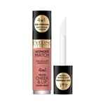 Eveline Wonder Match Cheek Lip 4in1 Blush Liquid Lipstick No.1 4.5ml