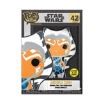 Funko Large Enamel Pin STAR WARS: CLONE WARS - Ahsoka Tano - AHSOKA Pin en Émail - Broche Fantaisie Mignonne à Collectionner - pour les Sacs à Dos et Sacs - Idée de Cadeau - Movies Fans