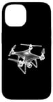 Coque pour iPhone 14 Drone 3D Wireframe - Drone volant vintage amateur de pilote