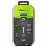 Gillette Labs Exfoliating Razor Magnetic Stand Travel Case & 5 Cartridges.