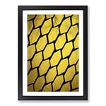 Big Box Art Golden Beehive Framed Wall Art Picture Print Ready to Hang, Black A2 (62 x 45 cm)