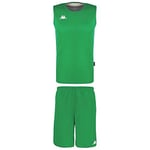 Kappa CAIROSI Maillot et Short réversible Basket-Ball Homme Green FR : 4XL (Taille Fabricant : 4XL)