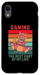 Coque pour iPhone XR Dinosaure vintage The Best Part Of My Life Gaming Lover