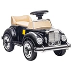 AIYAPLAY Porteur Enfants Voiture Licence Mercedes-Benz 300S 18-48 Mois Coffre Rangement sous Le siège Noir