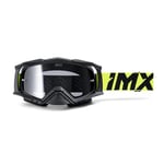 IMX RACING Dust Lunettes de protection pour moto | Fumée foncée et visière transparente incluses | Lentille anti-buée et anti-rayures | Protection du nez | Bande avec impression en silicone | Trois