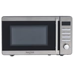 Salter EK5746 20 Litre Digital Microwave 60-Minute Timer, Defrost Function, 27cm Turntable, Even Cooking, Time/Weight Controls, Instant Start, 45.1 x 35.4 x 25.8 cm, Stainless Steel Finish, 800W