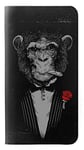 Funny Gangster Mafia Monkey PU Leather Flip Case Cover For Sony Xperia XA2