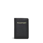 Radley London - Summer Street Stripe Passport Cover, Travel Essentials for Women, Card and Passport Anti Theft Purse, Sized to Fit All Standard Passports (Black Grained Leather)