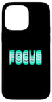 Coque pour iPhone 14 Pro Max Graphisme Aqua Light Teal FOCUS Aqua Turquoise