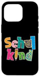 Coque pour iPhone 16 Pro Inscription scolaire colorée