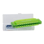 CASCHA Fun Blues Harmonica en do majeur - Harmonica diatonique 10 trous pour enfants et adultes - Design moderne semi-transparent - Haute qualité et longue durée de vie - Vert