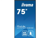 iiyama ProLite LH7575UHS-B1AG - 75 Diagonal klass LED-bakgrundsbelyst LCD-skärm - digital skyltning - med built-in media player, SDM Slot PC - Android - 4K UHD (2160p) 3840 x 2160 - svart