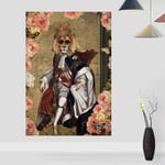 RuYun Retro Nordic Art Poster The King Canvas Print Home Decor Wall Art Decor 50x75cm No Frame