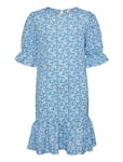Vmhaya 3/4 Short Dress Jrs Girl Dresses & Skirts Dresses Casual Dresses Short-sleeved Casual Dresses Blue Vero Moda Girl