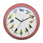 Herzberg, HG03701-WOO, Horloge Chant d'oiseau Bois, Horloge chantante, mélodies apaisantes, symphonie aviaire variée, éducative pour Enfants, Installation Simple, matériau PP Durable