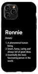 Coque pour iPhone 11 Pro Ronnie Définition du nom Dictionnaire amusant